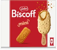 LOTUS BISCOFF Glace Mini Bâtonnets - Speculoos Chocolat blanc - 276g (6x60ml)