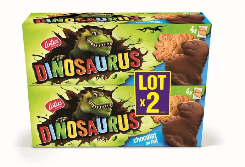 LOTUS DINOSAURUS Original LOT x2 Chocolat au lait 450g (2x(4x3p))