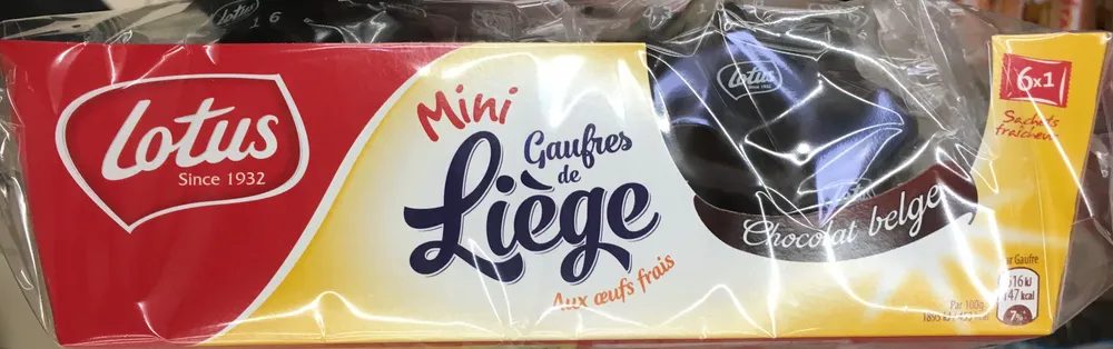 Mini Gaufres de Liège aux oeufs frais Chocolat Belge