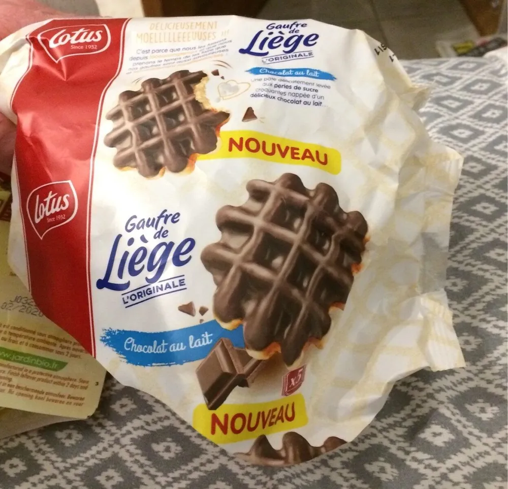 Gaifre de liège au chocolat au lait