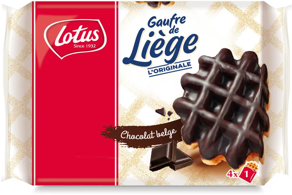 LOTUS Gaufre de Liège - Chocolat Belge - 207g (4x1p)