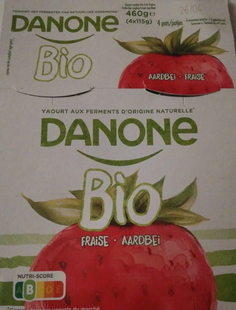 Yaourt aux ferments d'origine naturelle fraise