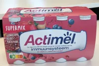 Actimel supermix grenade myrtille saveur Maca