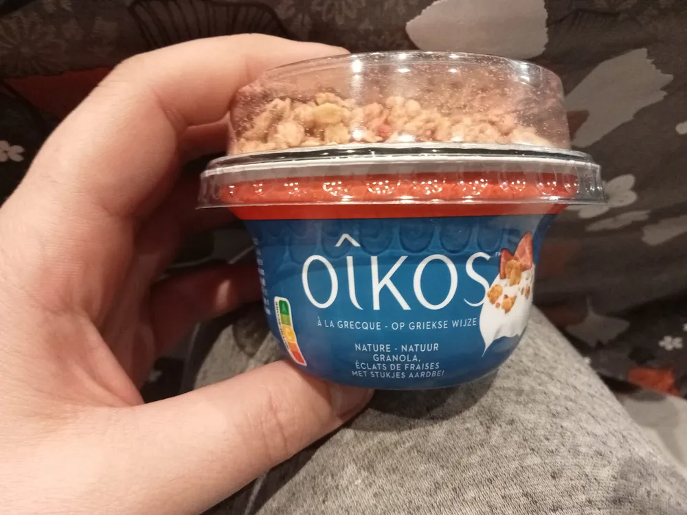 Oîkos a la grecque nature et éclat fraise