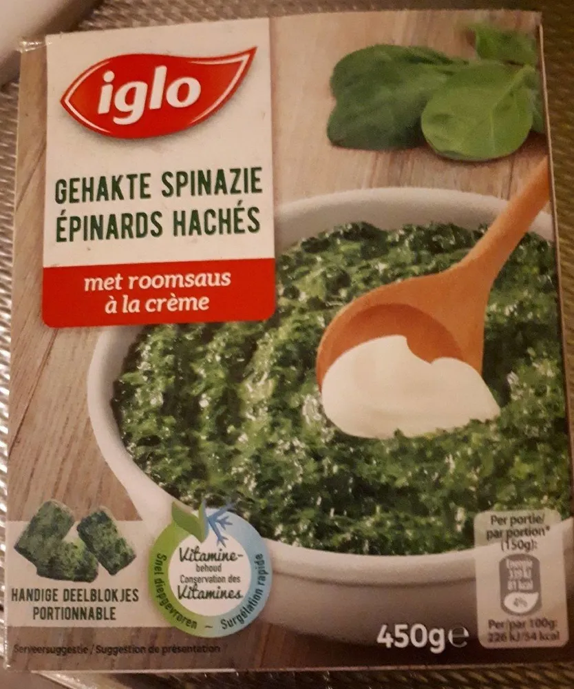 Épinards hachés à la crème