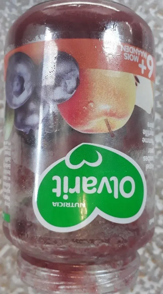 Purée pomme myrtille poire