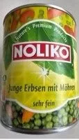 Junge Erbsen und Möhren