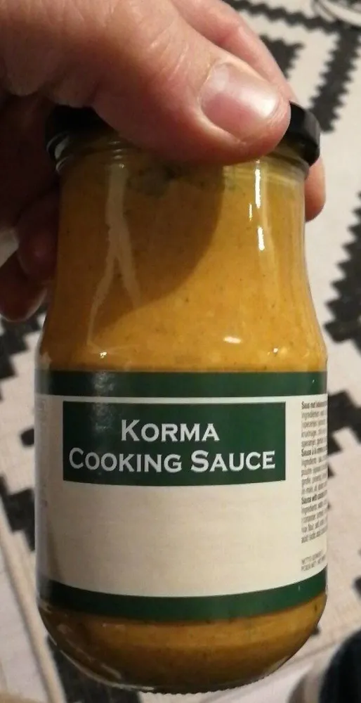 Korma cooking sauce