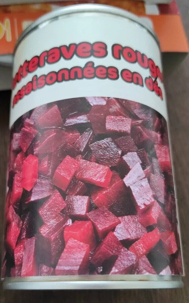 Betteraves rouges assaisonnées en dés