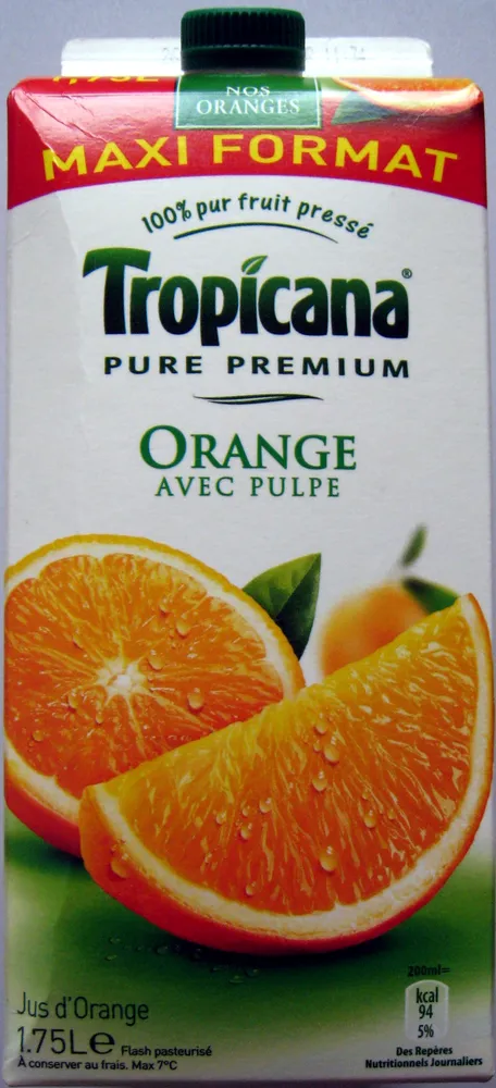 Pure Premium Orange avec pulpe