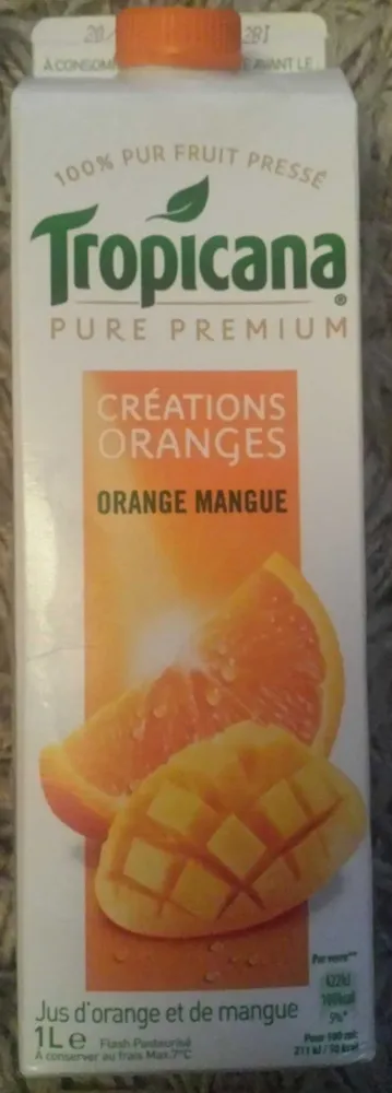 Jus orange mangue
