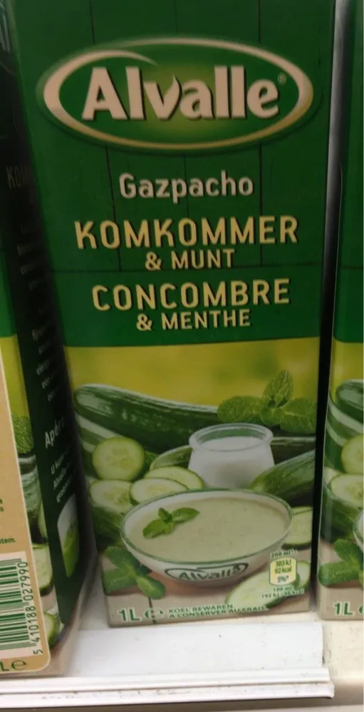 Gazpacho concombre menthe