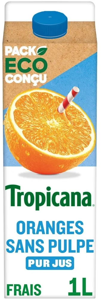 Tropicana Pure premium oranges pressées sans pulpe 1 L