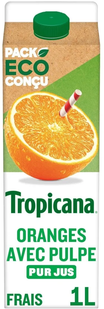 Tropicana Pure premium oranges pressées avec pulpe 1 L