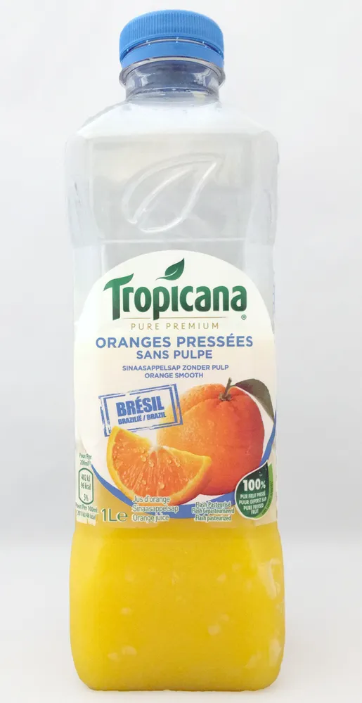 Pure Premium 100% Oranges Pressées sans Pulpe Brésil