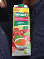 Soupe froide, tomate menthe basilic