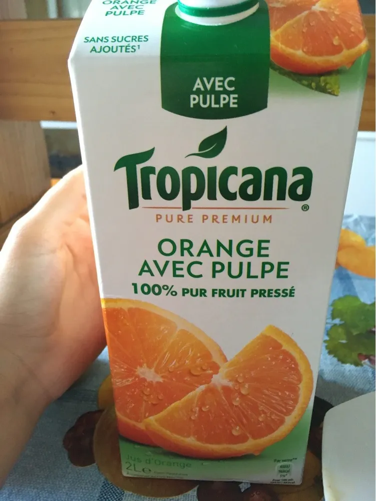 orange 100% pur fruit pressée