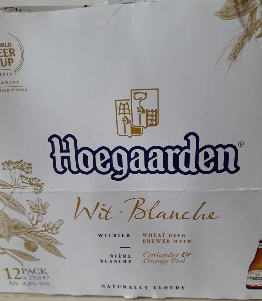Bière blanche belge, 4.9% vol.