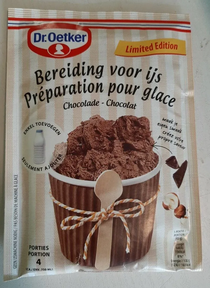 Préparation pour glace