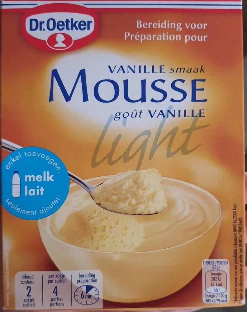 Mousse vanille light