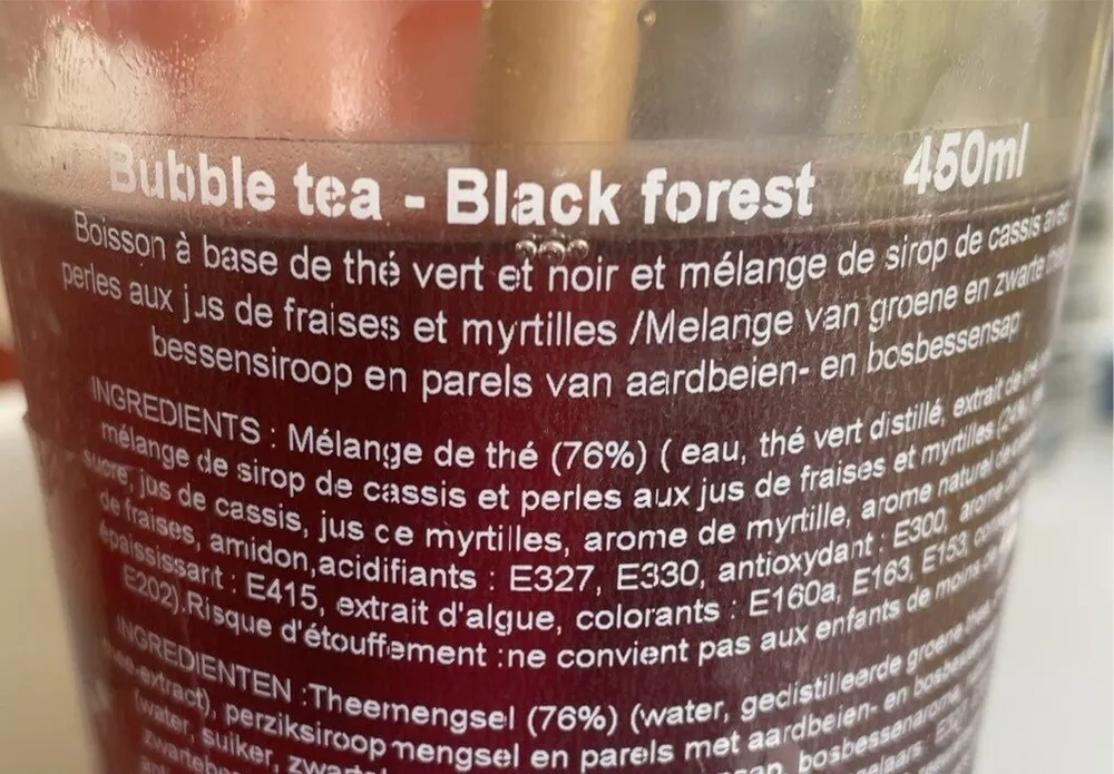 Bubble Tea - Black Forest