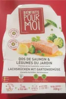 Dos de saumon et légumes du jardin