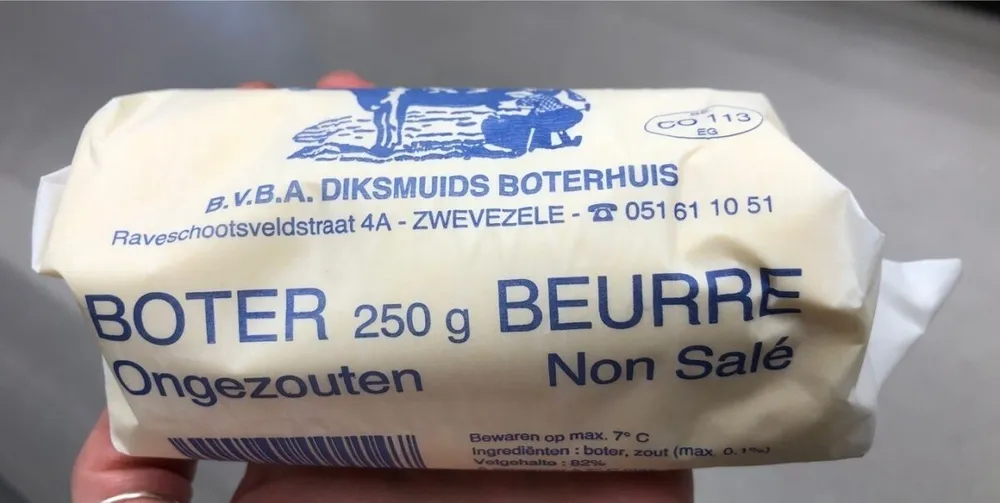 Boter ongezouten