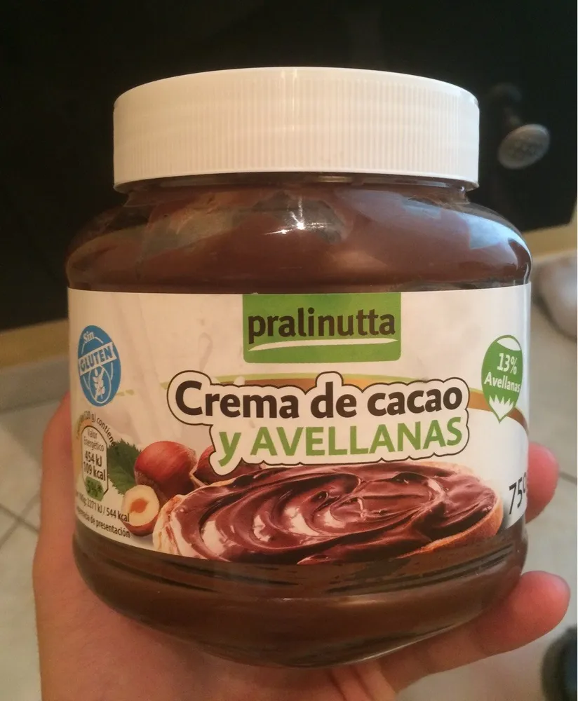 Crema de cacao y avellanas