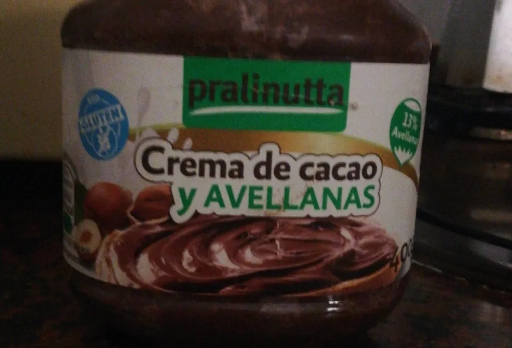 Crema de cacao y avellanas