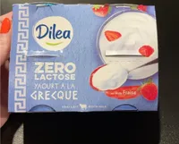 Yaour à la grecque fraise zéro lactose