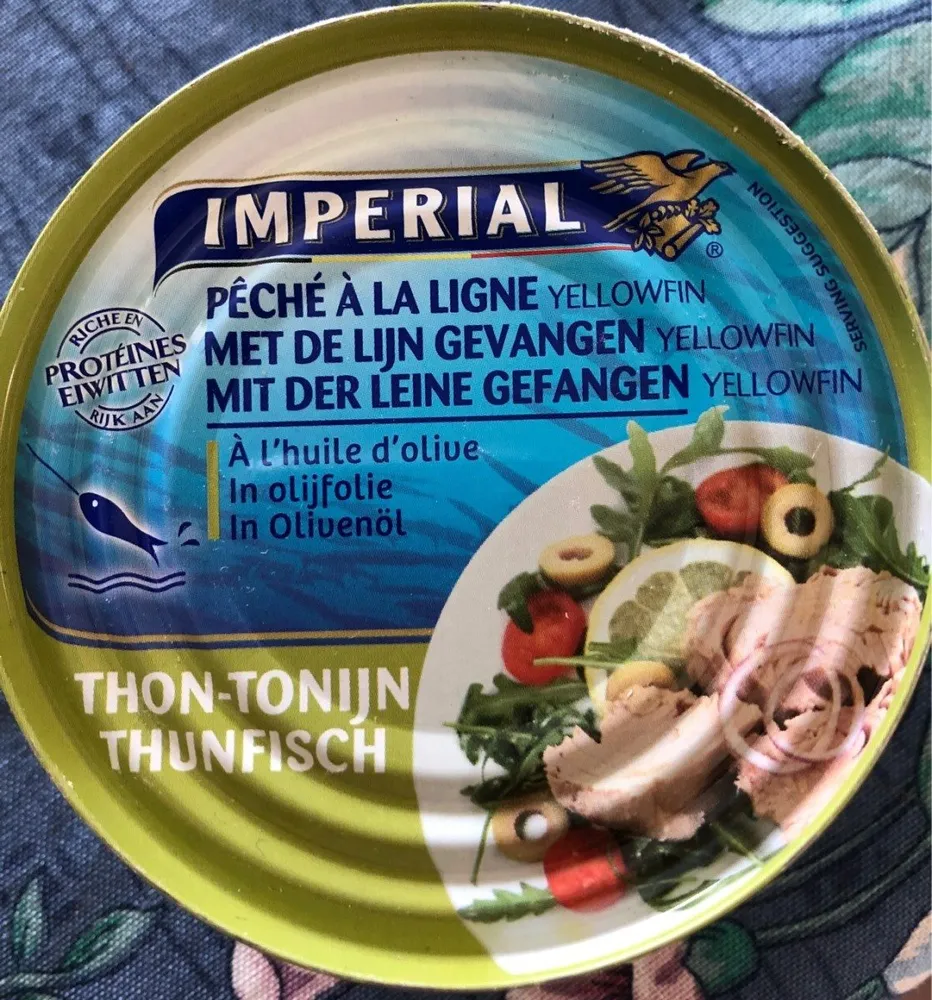Thon à l'huile olive pêché à la ligne