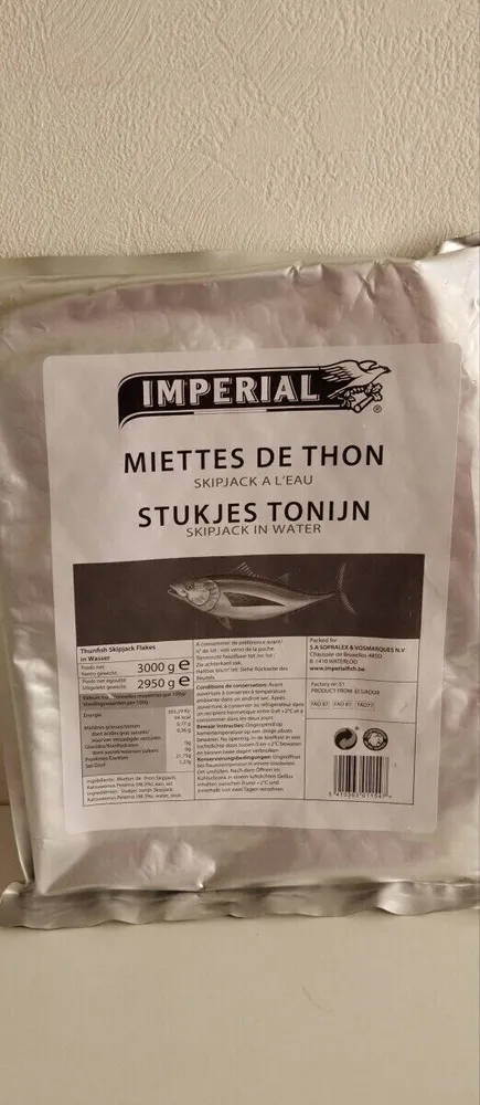 Miette de thon à l'eau
