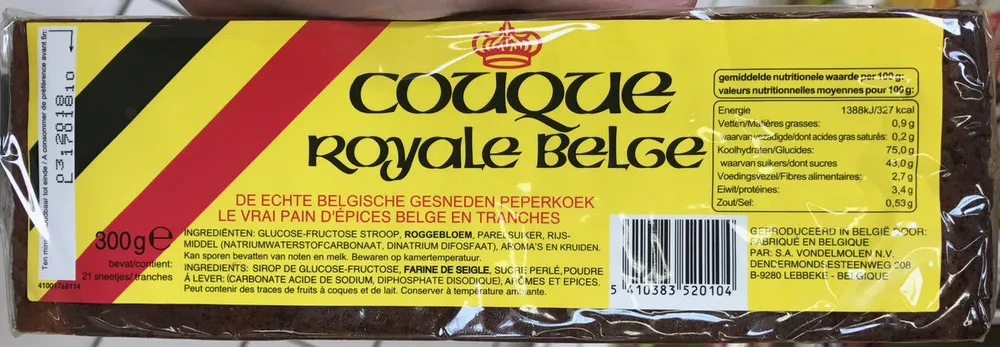 Couque royale belge