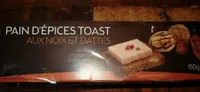 Pain d'épices toast aux noix et dattes