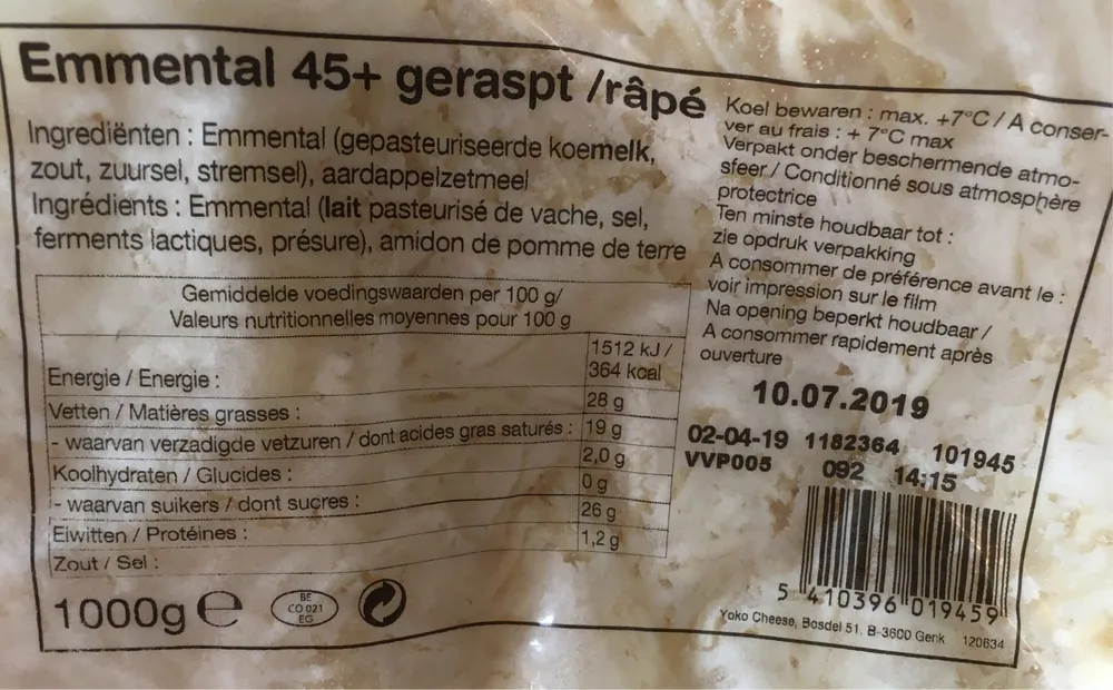 Emmental râpé