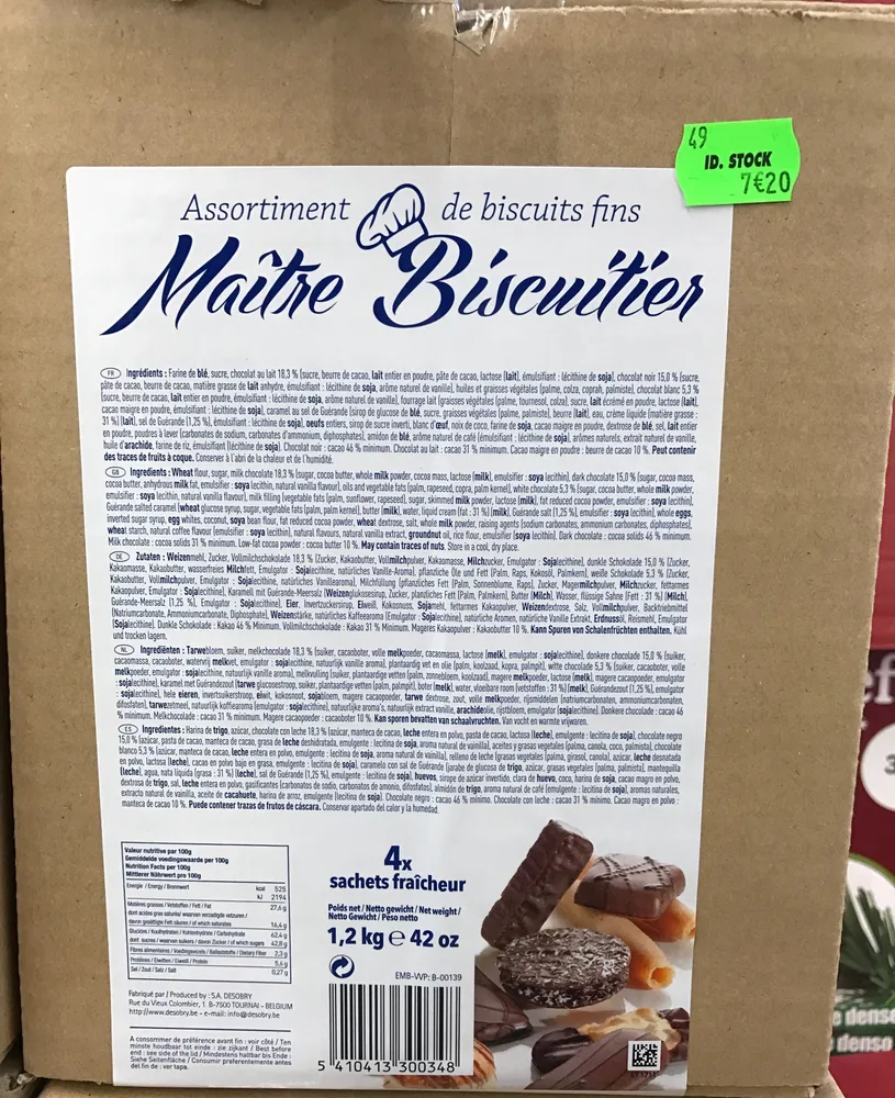 Assortiment de biscuits fins