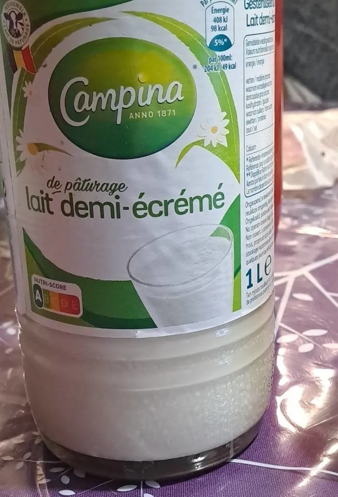 Lait demi-ecreme