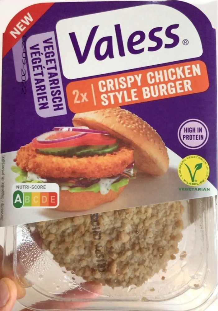 Crispy chicken style burger