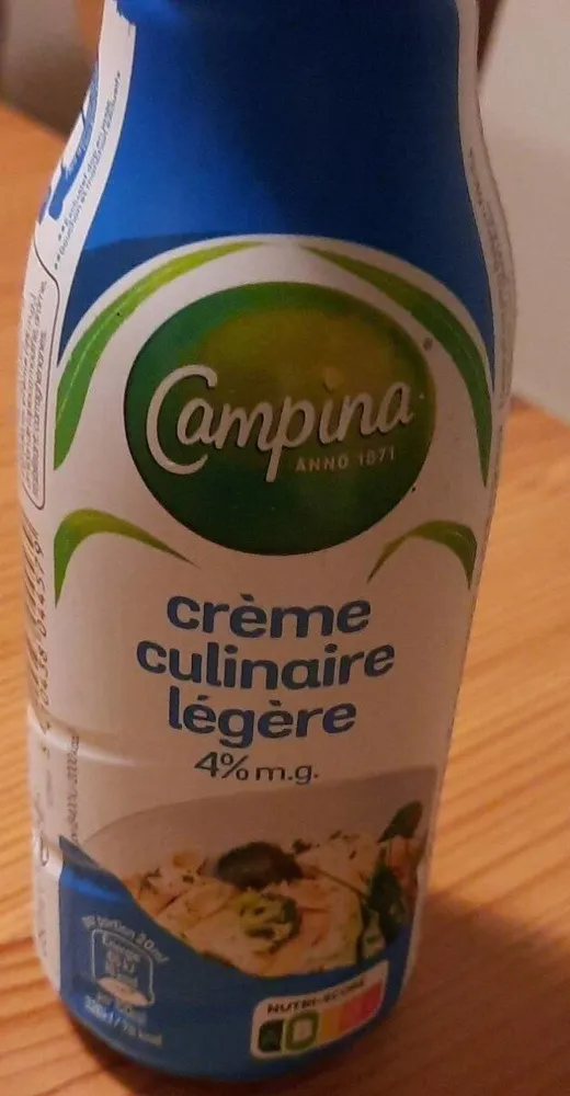 Crème culinaire légère 4%