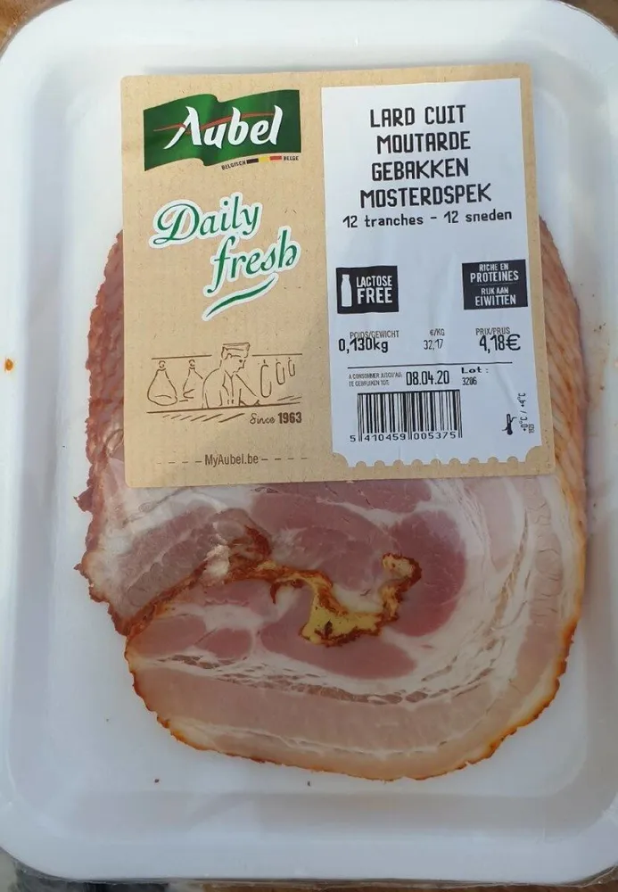 Lard cuit moutarde