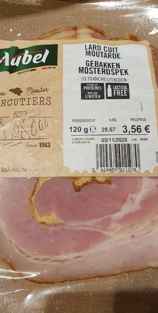 Lard cuit moutarde