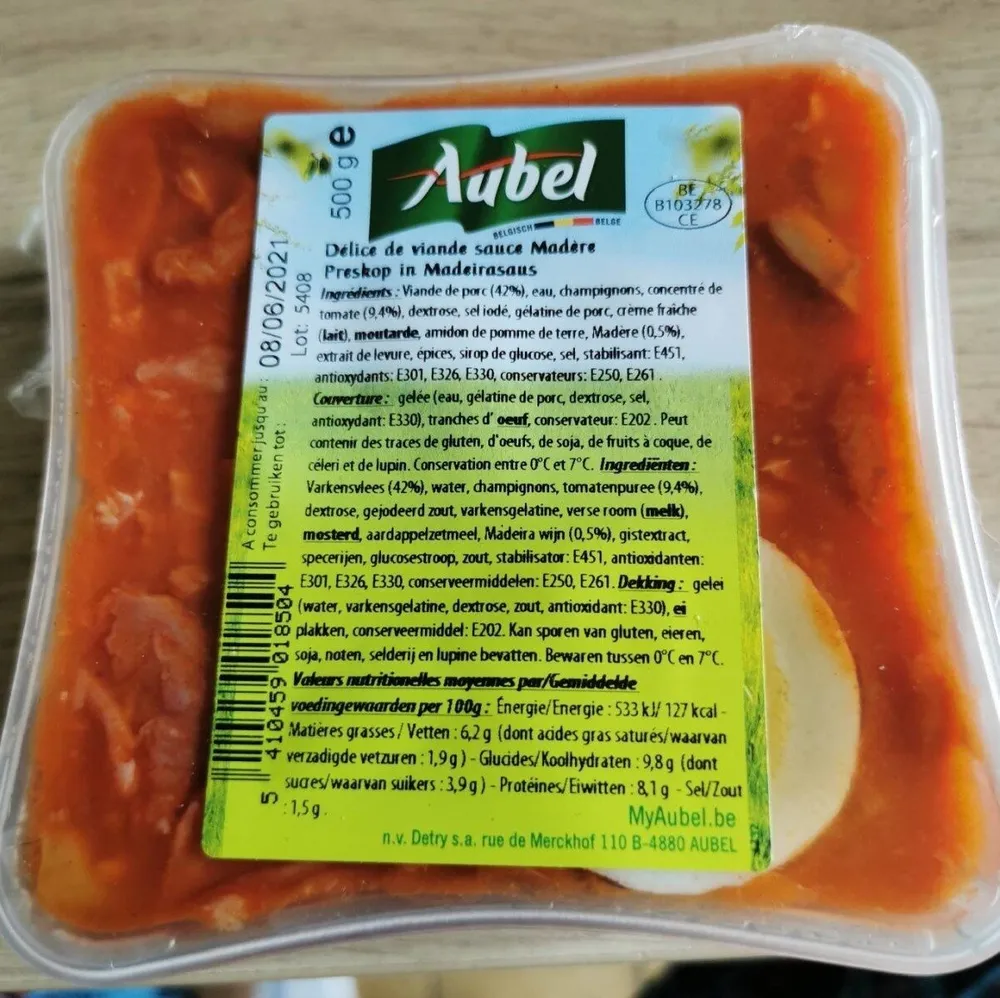 Délice de viande sauce Madère