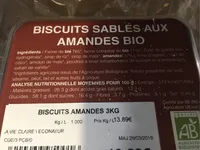 Biscuits Sablés aux Amandes Bio