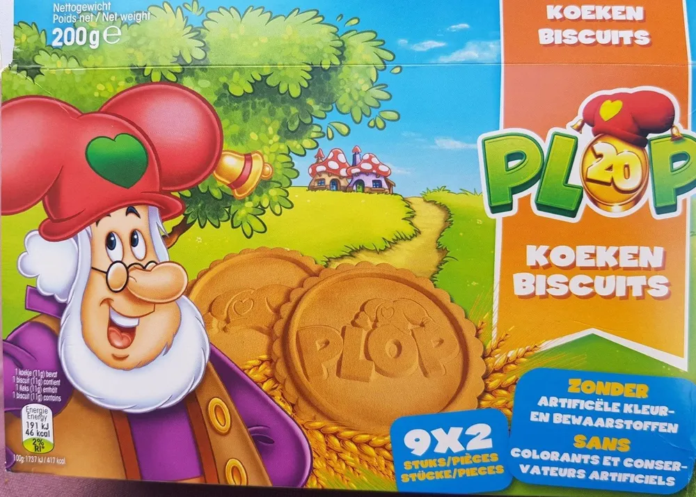 Studio 100 Plop Biscuits 12X200G 9X2 Pièces