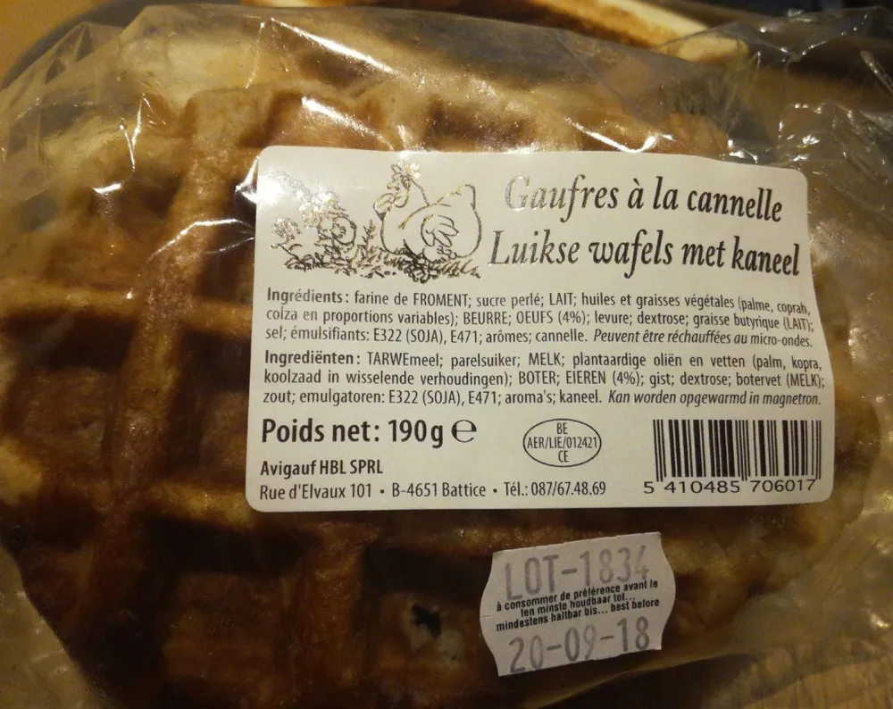 Gaufres à la cannelle