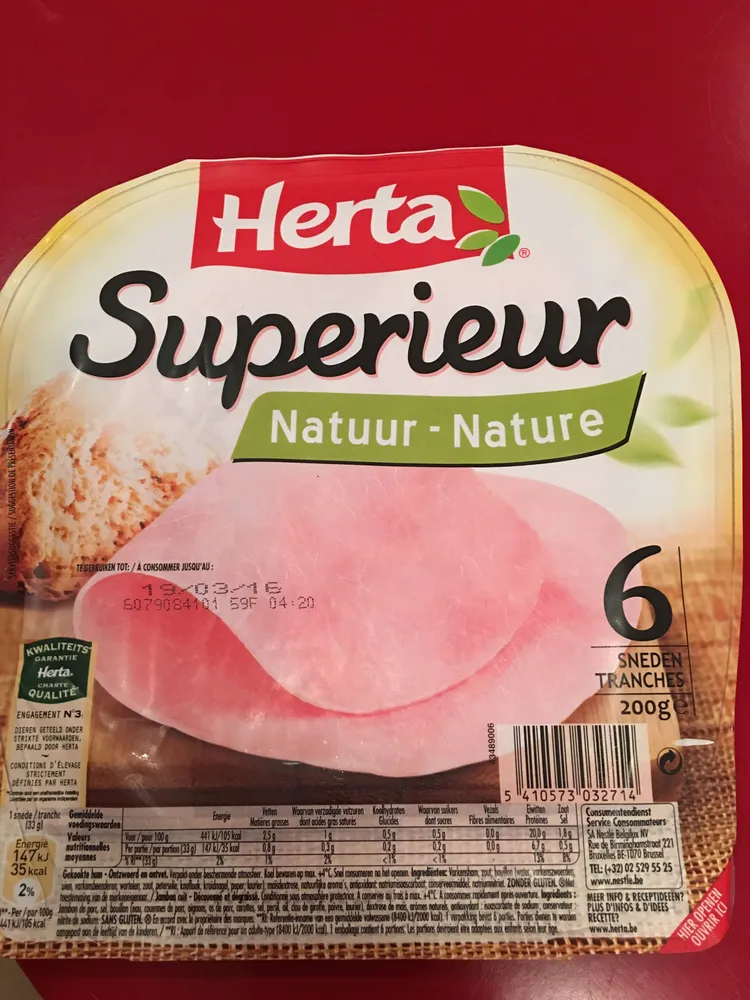 Jambon supérieur nature
