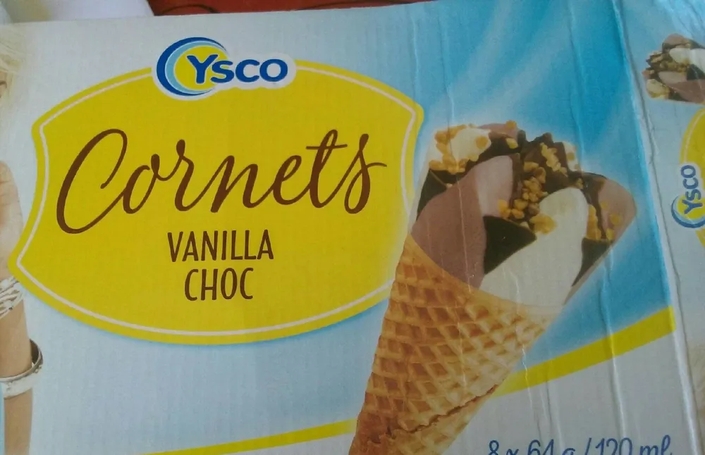 Cornet vanillé choc