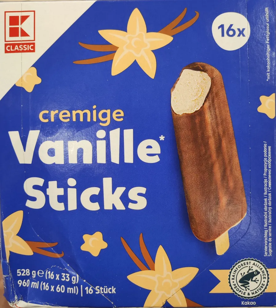 Cremige Vanille Sticks