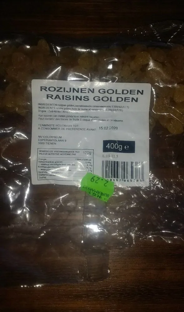 Raisins golden