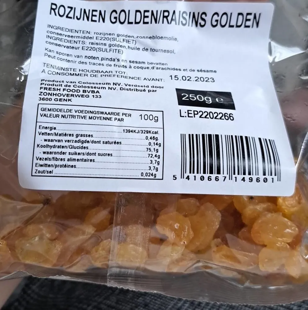Golden raisins